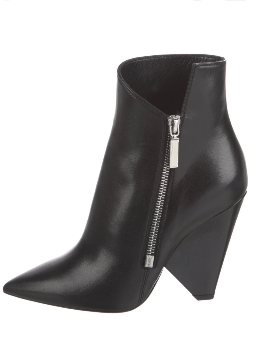 🖤BNIB Authentic Saint Laurent Niki 105 Zip Booties 40 Nero/Black Calfskin